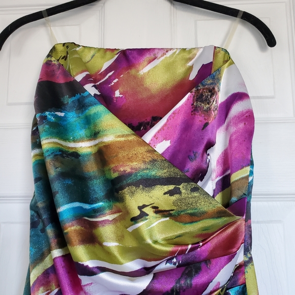 Speechless watercolor print mini dress - Picture 2 of 6